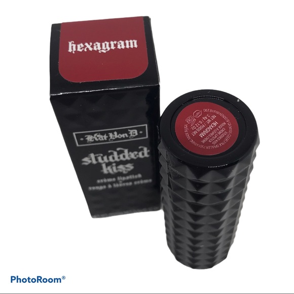 KVD STUDDED KISS CRÈME LIPSTICK HEXAGRAM RED GOTH - Picture 2 of 9